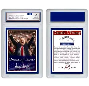 Gem 10 Limited Edition Donald Trump 2024 Victory Celebration Card