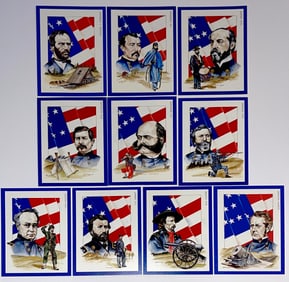 10 Rare Civil War Leader Cards London England Gallery