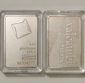 VALCAMBI SUISSE Mix Metals Platinum Novelty Bullion Bar
