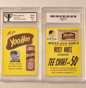 Mickey Mantle YOO-HOO Advertising Baseball Card