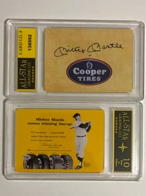 Mickey Mantle COOPER TIRES Advertising Baseball Card