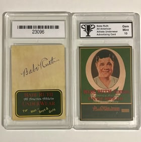 BABE RUTH Underwear Advertising Baseball Card