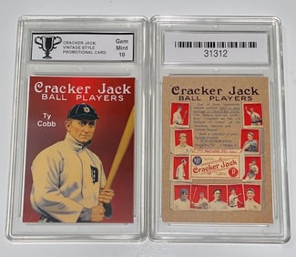 TY COBB Promo CRACKER JACK Baseball Card
