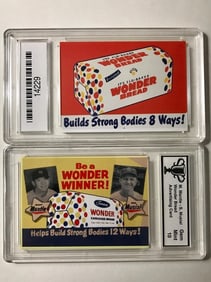 Mickey Mantle & Stan Musial Advertise Baseball Card