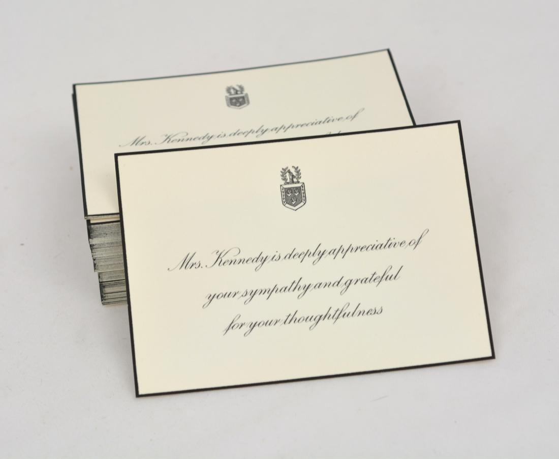 Jackie Kennedy's Condolence Acknowledgement Cards (1 of 2)