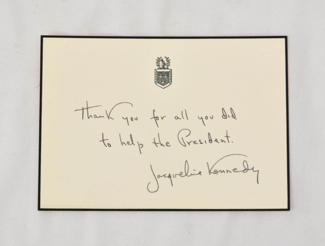 Jacqueline Kennedy Handwritten Note on Black Edged Card (1 of 1)