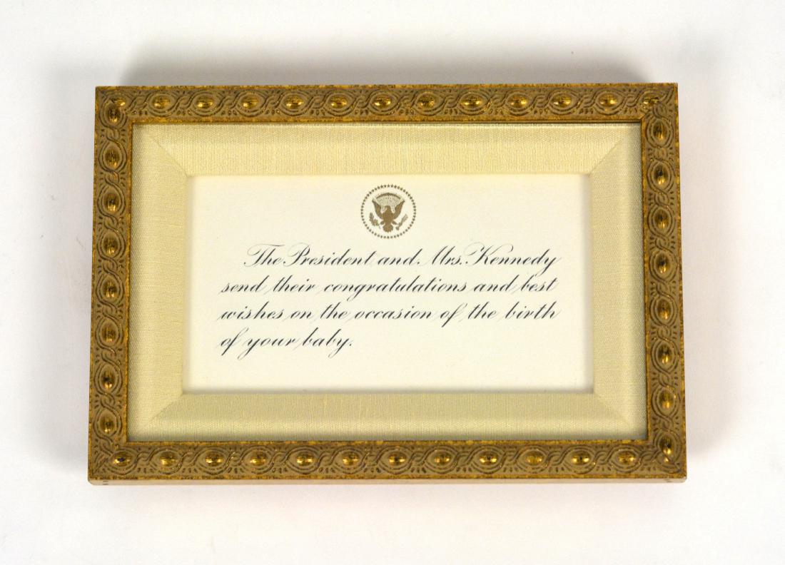 Card of Congratulations from President & Mrs Kennedy (1 of 2)