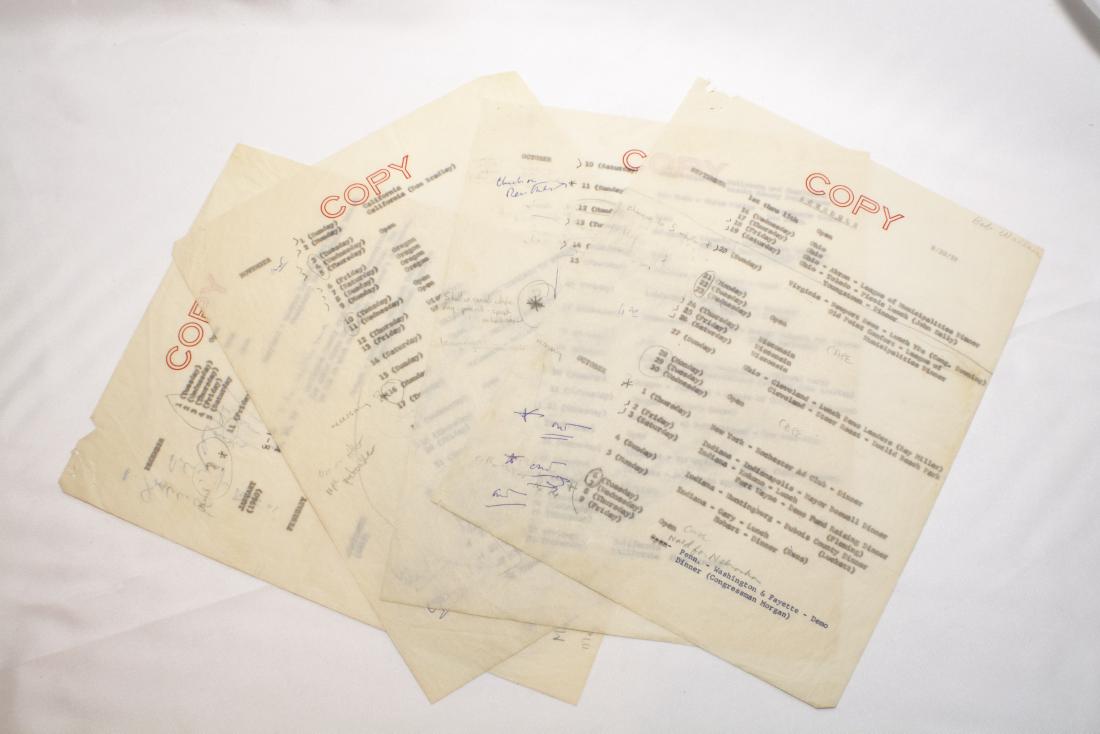 JFK's Presidential Campaign Schedule (1 of 1)