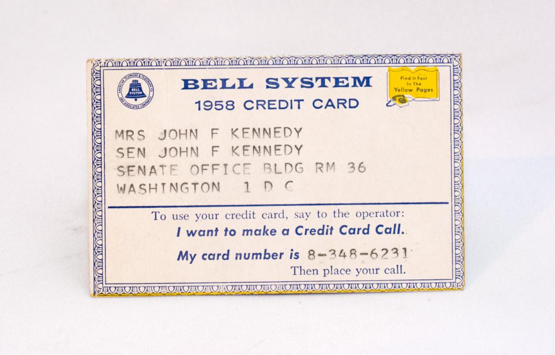 John F Kennedy's 1958 Bell System Credit Card