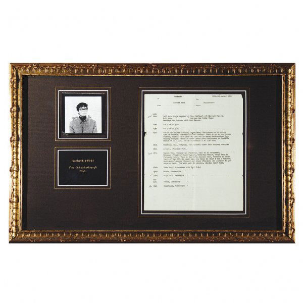 Manfred Man Tour List, 1964: Manfred Man Tour List, 1964 In 1964 the British band Manfred Man had a string of hits including the light-hearted "Do Wah Diddy Diddy." This framed display includes an autographed black and white imag