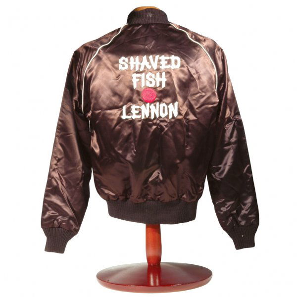 John Lennon "Shaved Fish" Jacket: Following the break up of The Beatles in 1975, John Lennon released a celebrated collection of singles, including "Mind Games" and "Whatever Gets You thru the Night," as an album entitled Shaved Fish.