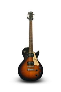 Les Paul electric guitar signed to Bruce Springsteen: An Epiphone electric guitar signed to Bruce Springsteen, from Les Paul. Serial #9400536. Les respected Bruce and thought he was a "cool dude." The consigner of this item, who worked for Les Paul, had