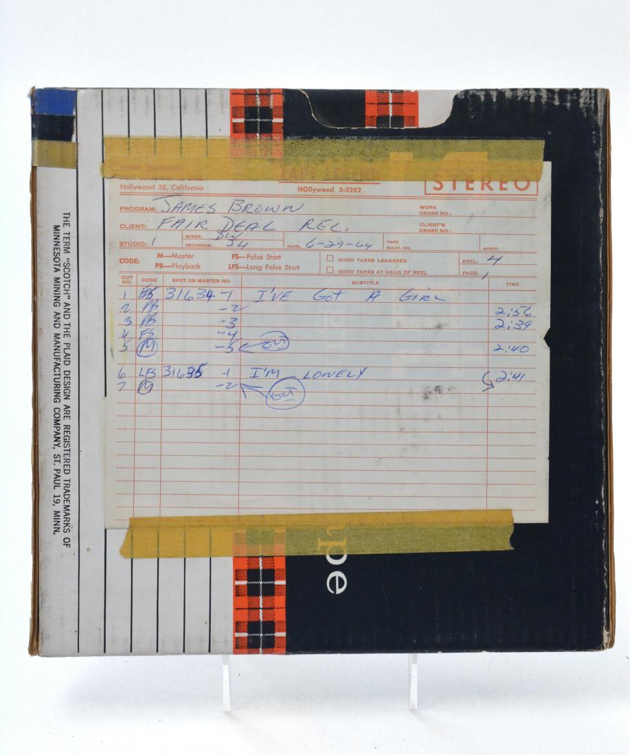 James Brown 1964 Master Track Produced Tape of Bobby B (1 of 4)