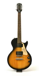 Les Paul guitar inscribed to Artist Formerly Known as: An electric guitar signed to The Artist Formerly Known as Prince. Les Paul was fascinated by the idea of an artist changing their name as Prince did. An inquisitive and imaginative man, Les was