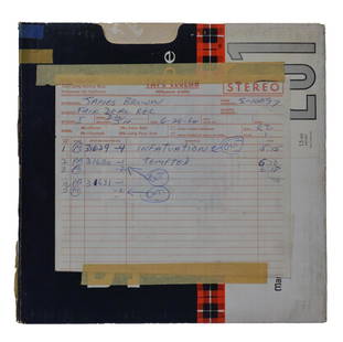 1964 James Brown Grits & Soul Master Tape: Extremely rare 1964 James Brown Grits & Soul Master Tape. Tracks: "Infatuation," "Tempted," and "Mr. Hip." Grits & Soul was released in 1964 by Smash Records. It is an instrumental record featuring