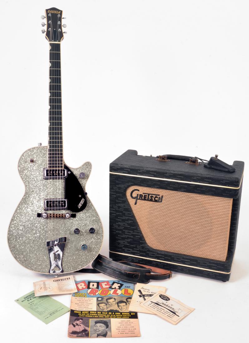 1958 Gretsch SilverJet and 1959 Gretsch Amp (1 of 14)