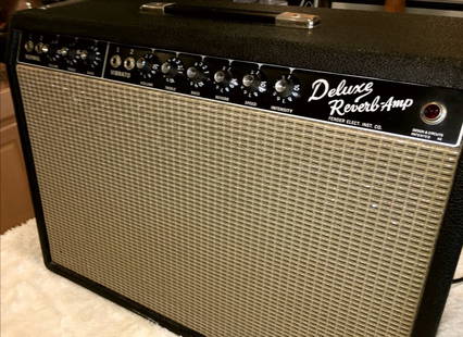 1965 Fender Deluxe Reverb amplifier: 1965 Fender Deluxe Reverb amplifier in near-mint condition, excepting some minor scratches. SN #A04656. Original 1960's Fender "black-faces" are today among the most sought-after amps by players and c