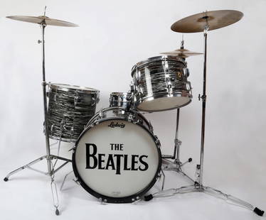 Rare 1960's Ludwig Black Oyster Drum Kit: A rare vintage 60's Ludwig Black Oyster drum kit. This kit was used by Mark Ronson in recording sessions in June, 2011 and by Bryan Adams in 2007 for a photo shoot. Additionally, it was used by