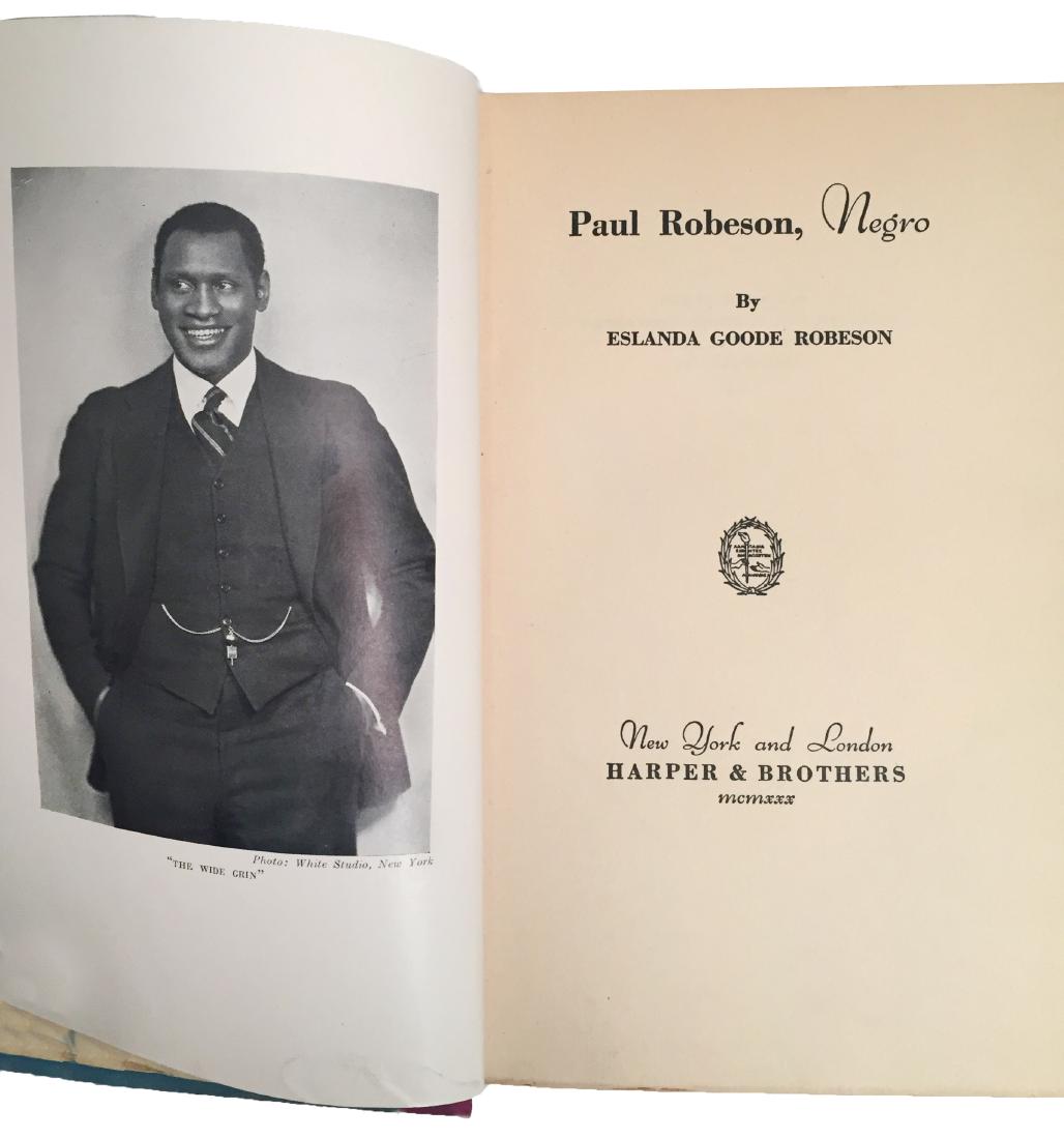 "Paul Robeson, Negro" book, signed by Robeson (1 of 3)