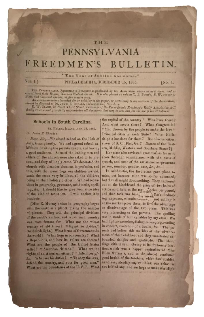 The Pennsylvania Freedman's Bulletin 1865 (1 of 1)