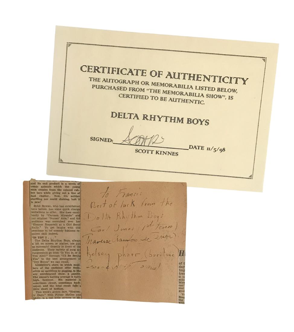 Delta Rhythm Boys Inscription (1 of 1)