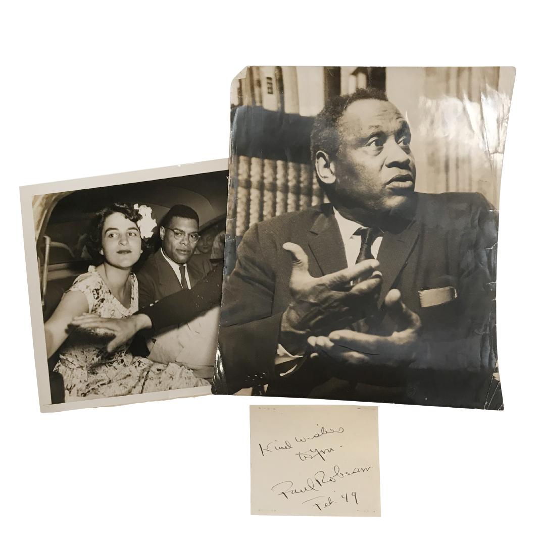 Paul Robeson 2 Vintage Photographs and Autograph (1 of 1)