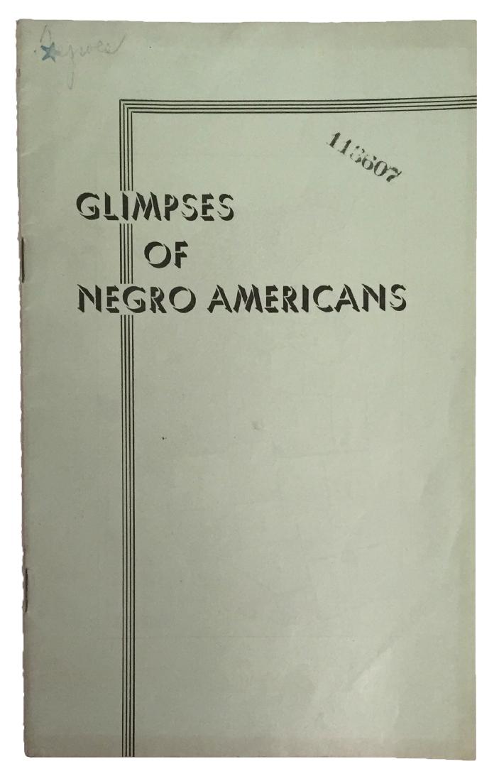 Glimpses of Negro Americans Pamphlet (1 of 1)
