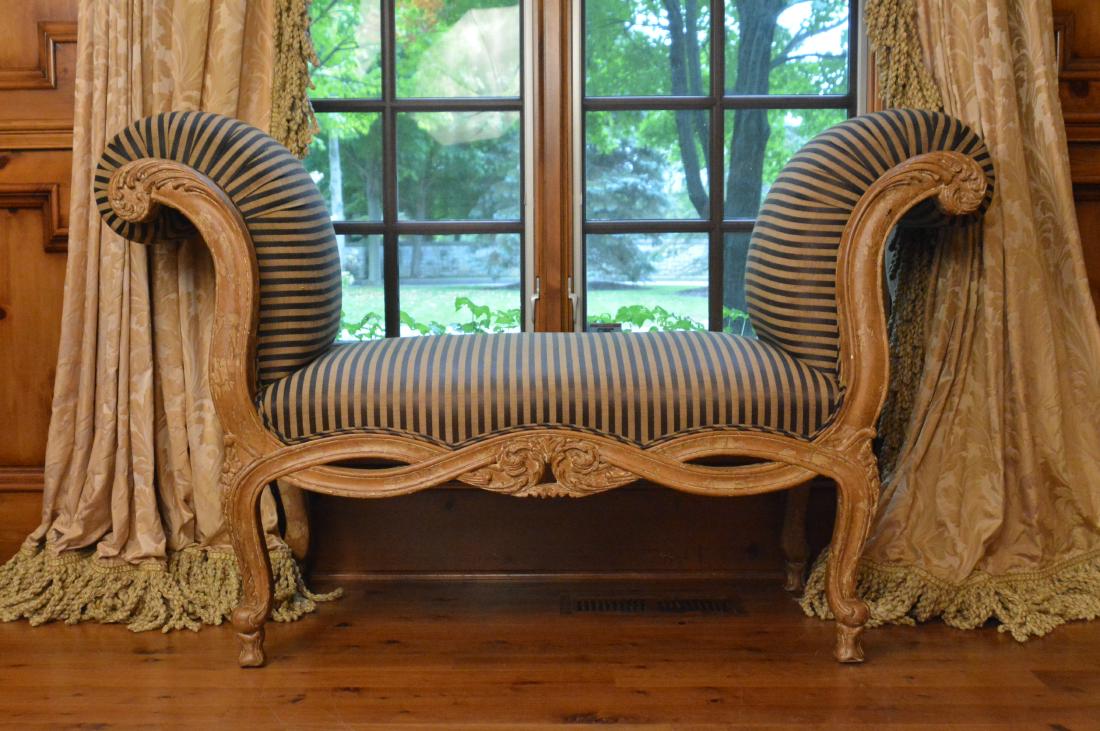 Pair Louis XV Style Boudoir Benches (1 of 3)