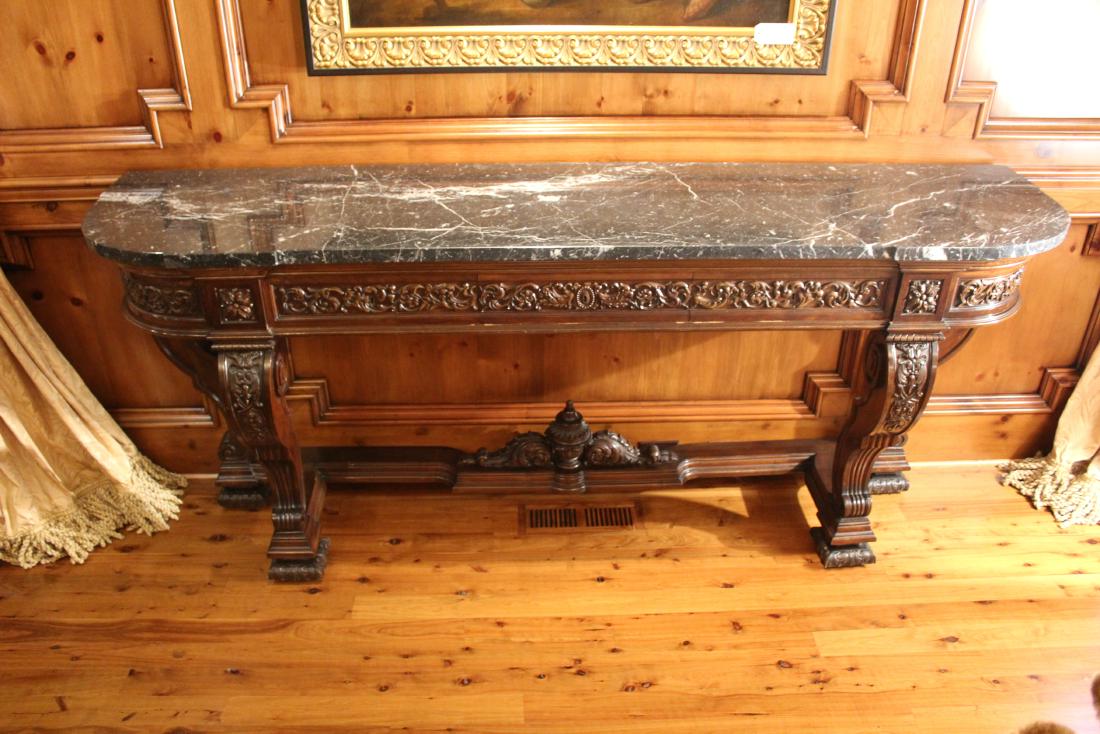 Victorian Style Marble Topped Console Table (1 of 7)