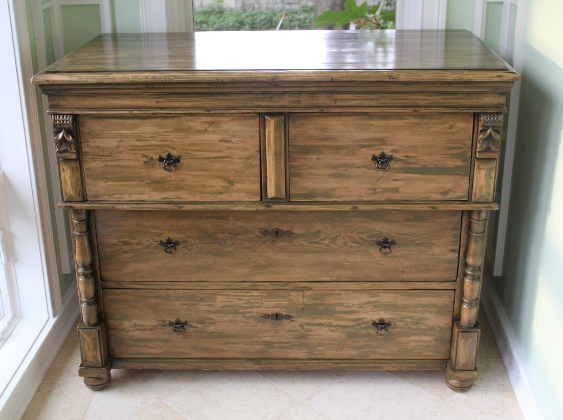 Country Chest of Drawers. Distressed Pine (1 of 4)