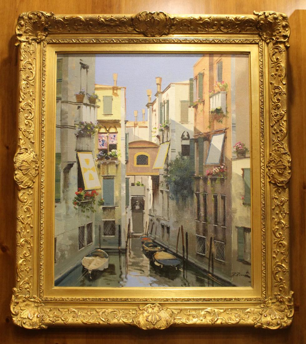 R. Raimondo, Oil. Venetian Scene. (1 of 4)