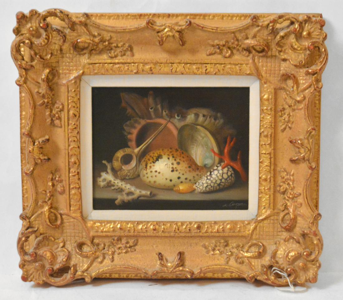 R. Caspers, Oil. Seashells and Coral. (1 of 3)