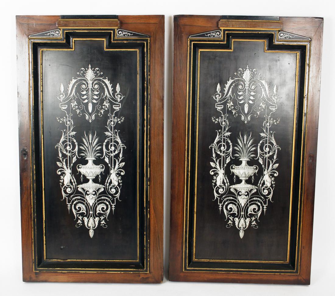 Pair of 19th Century Mother of Pearl Inlaid Cabinet (1 of 5)
