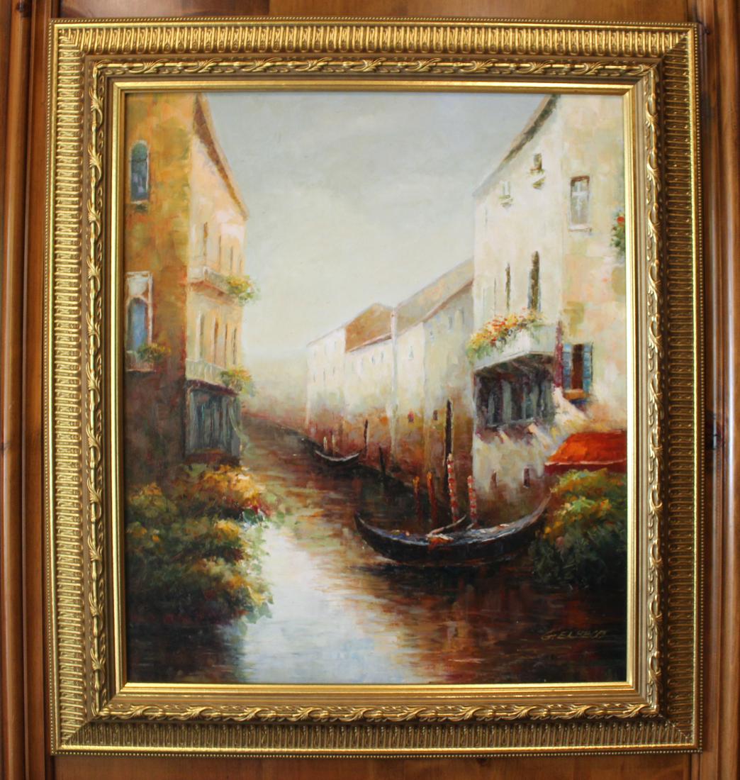 G. Elbeco, Oil. Venetian Scene. (1 of 4)