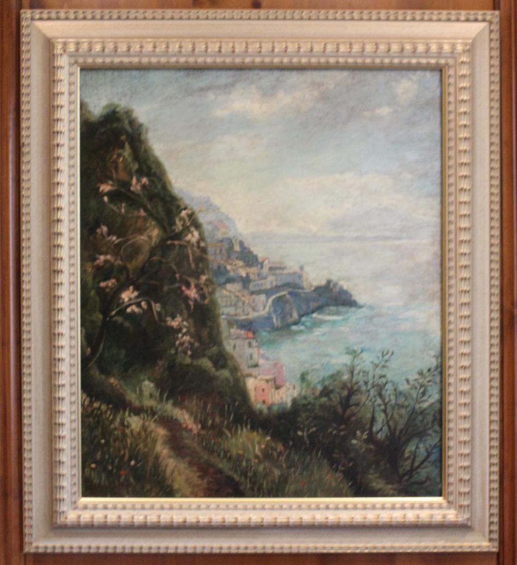 Jonin Estraon, Oil. Harbor Scene. (1 of 3)