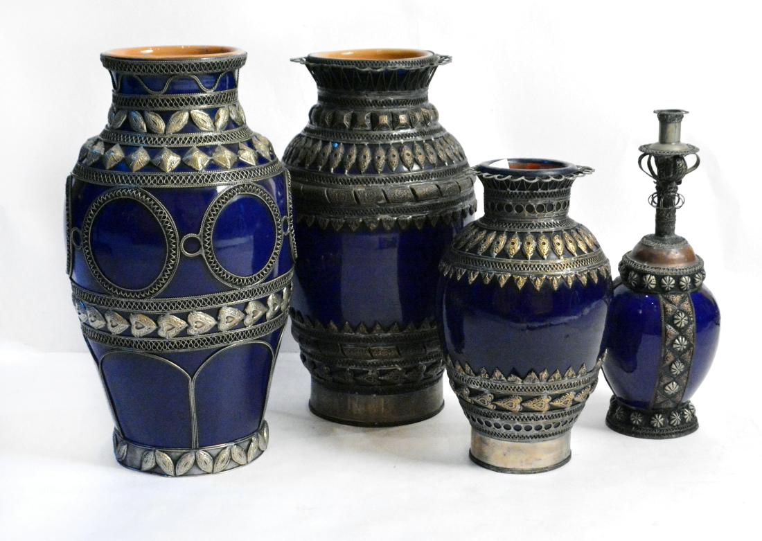 Cobalt Blue Moroccan Vases (4) (1 of 5)