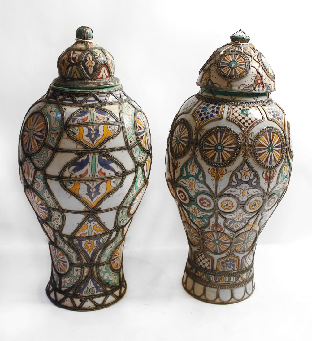 Moroccan Covered Pottery Jars (1 of 3)