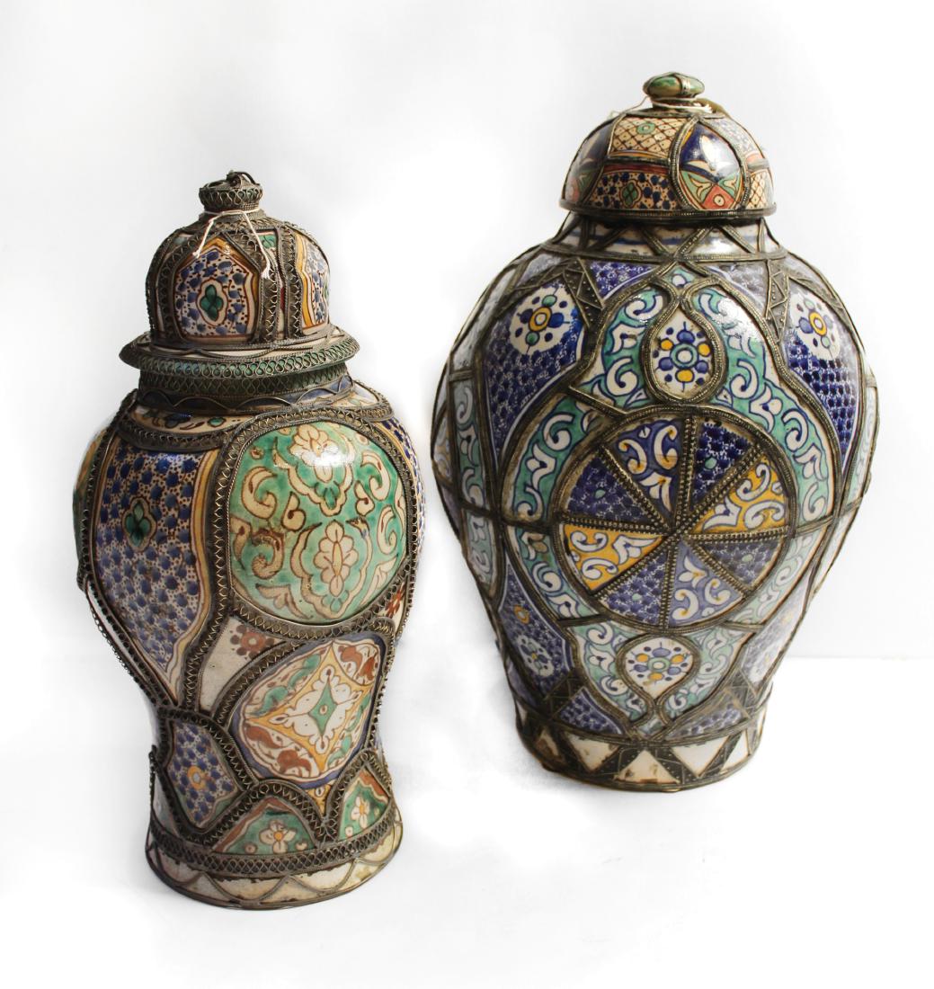 Moroccan Covered Pottery Jars (1 of 5)