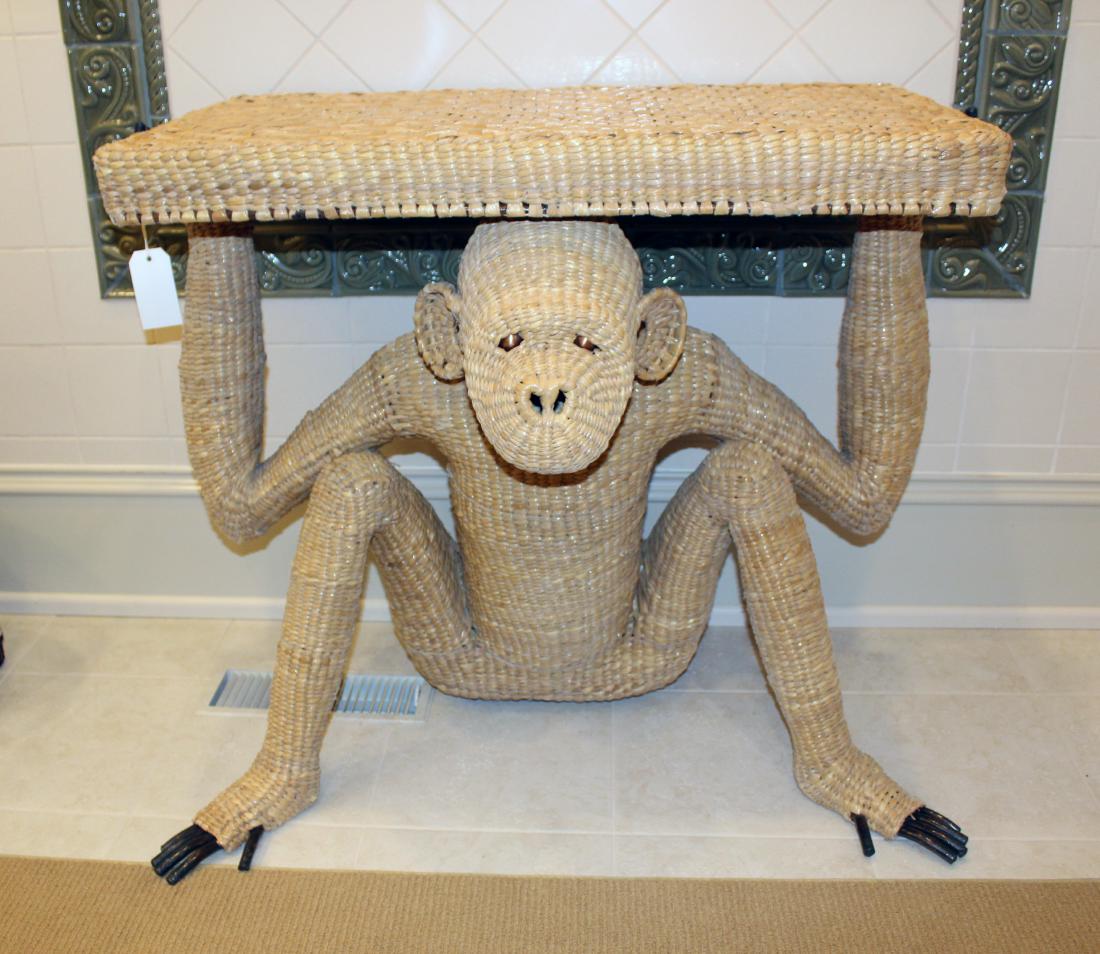 Wicker Monkey Hall Table (1 of 1)