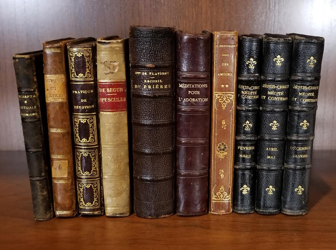 Decorative French Leather Bound Books (10) (1 of 2)
