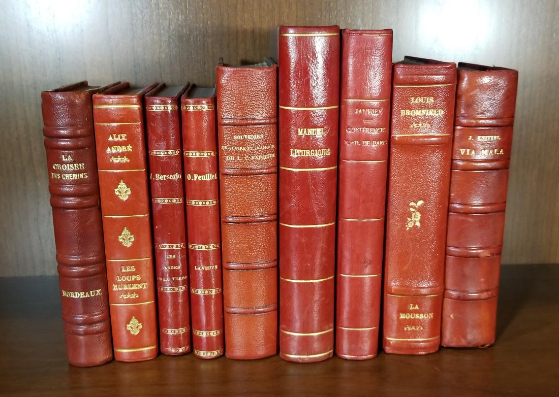Decorative French Leather Bound Books (9) (1 of 7)