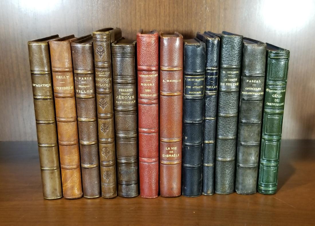 Decorative French Leather Bound Books (12) (1 of 13)
