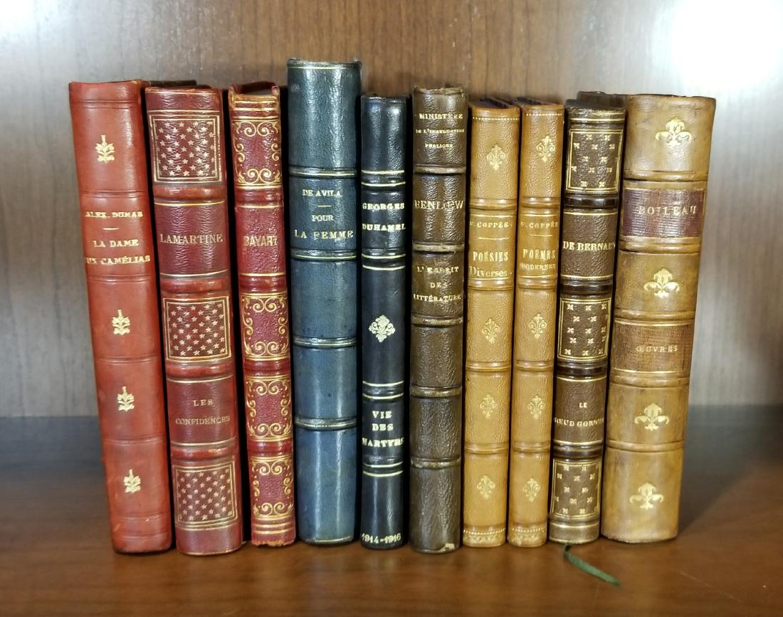 Decorative French Leather Bound Books (10) (1 of 11)