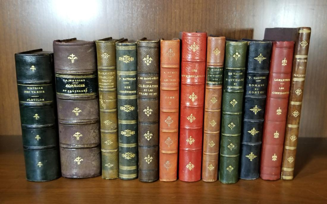 Decorative French Leather Bound Books (12) (1 of 12)