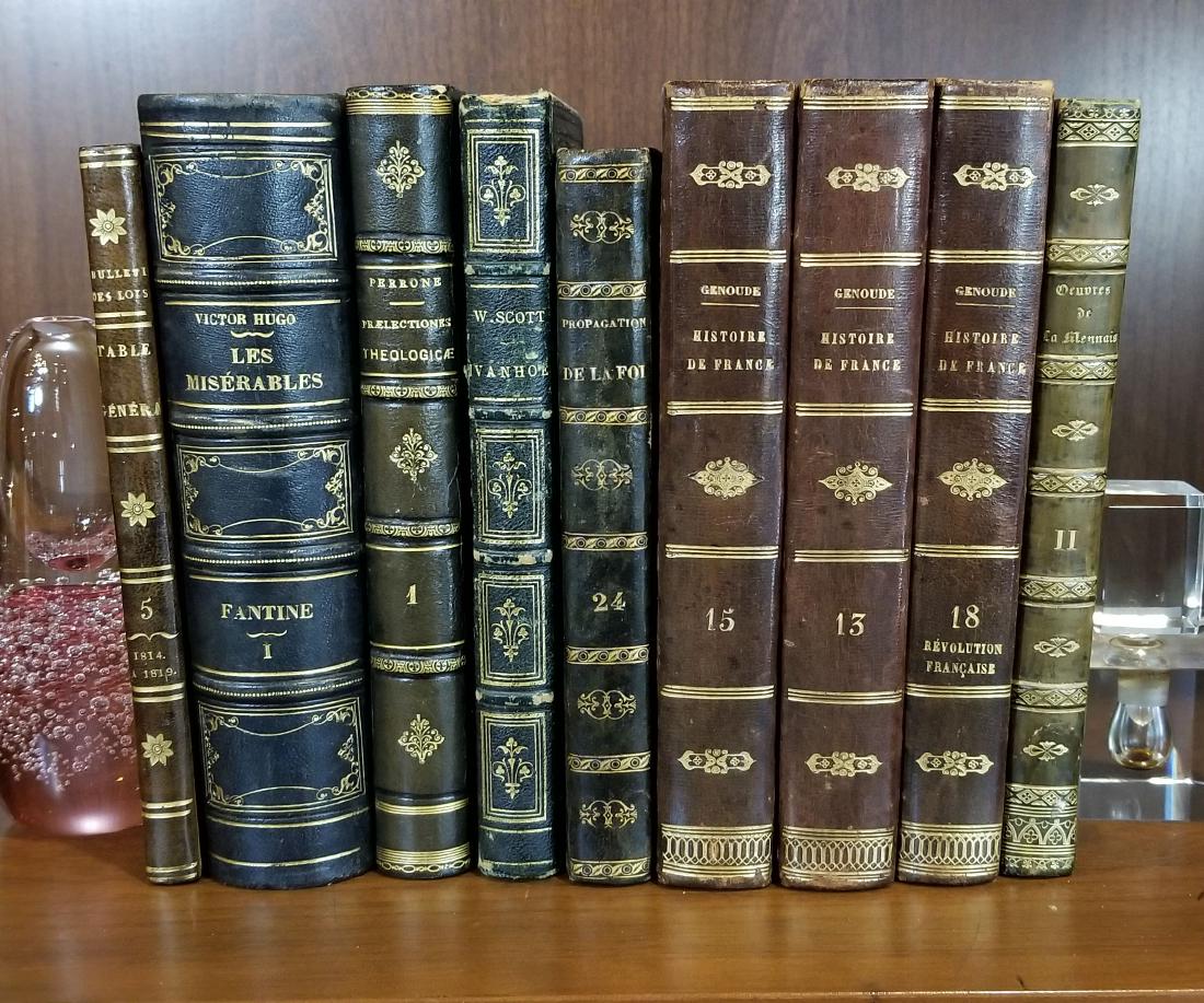 Decorative French Leather Bound Books (9) (1 of 9)