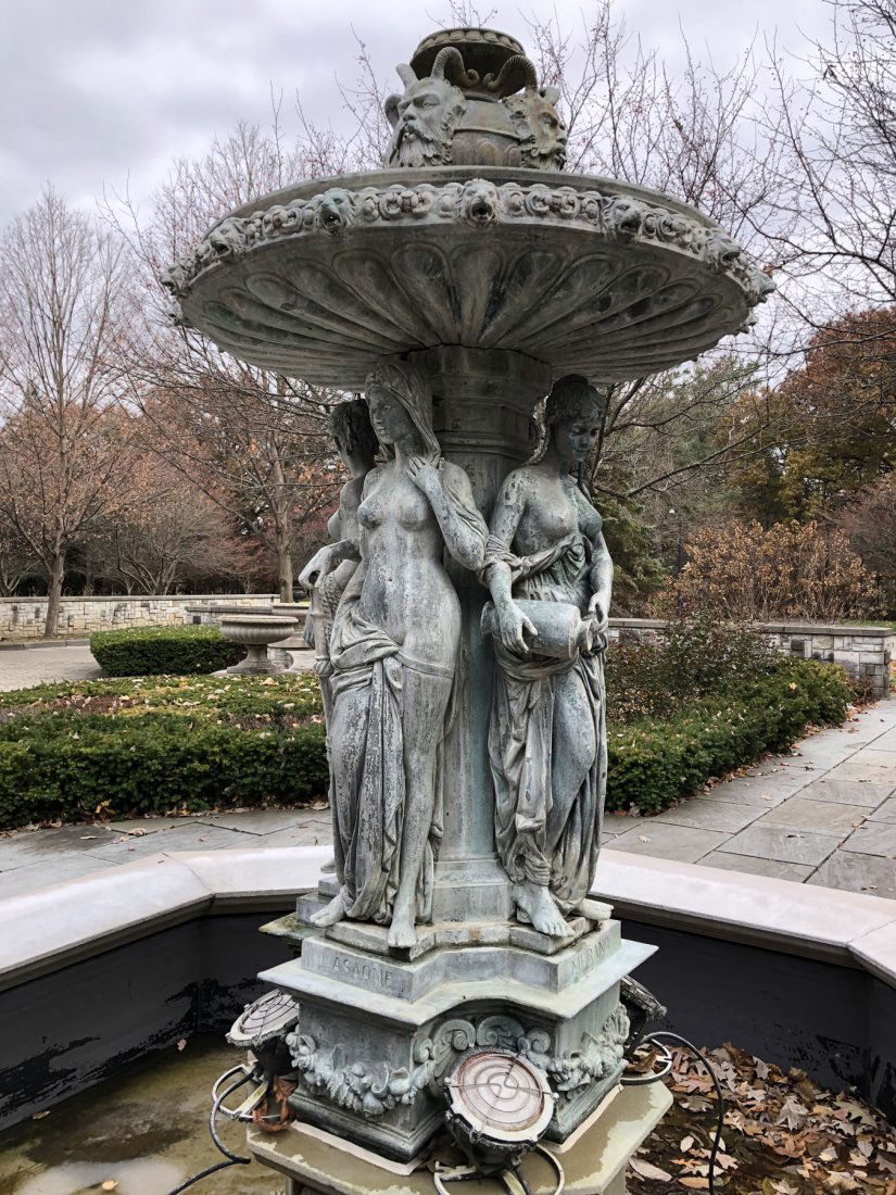 French Maidens Bronze and Stone Fountain (1 of 17)