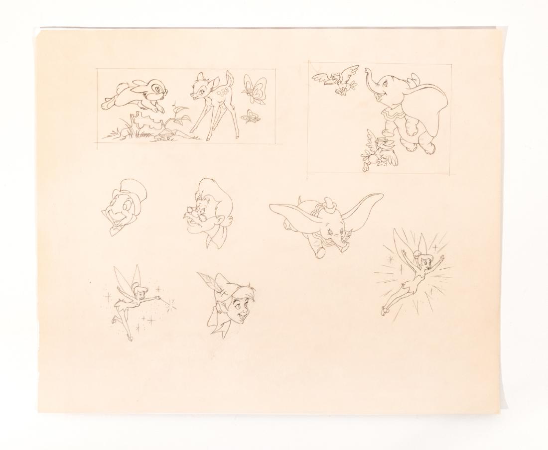 Disney Animated Figures by Preston Blair: Disney Animated Figures. Pencil drawings by Preston Blair, one of Walt Disney's most prominent animators. Blair worked on Fantasia, Bambi, Dumbo and other films. In the early 1990's, an auction was he