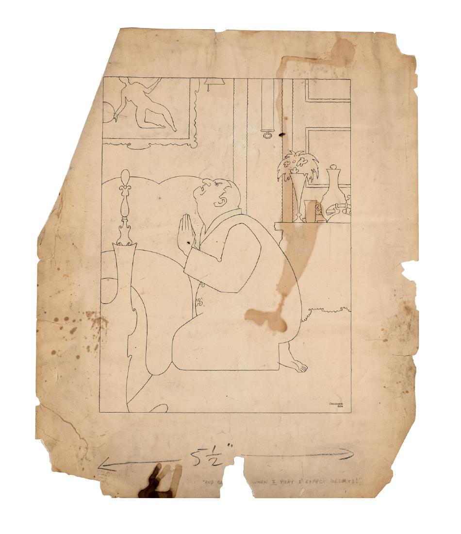 New Yorker Cartoons (3): Three cartoons, two of which are stamped "The New Yorker" by R. Macdonald and a third cartoon by Gardner Rea who frequently worked for The New Yorker. This is an unreserved auction with no minimums. T