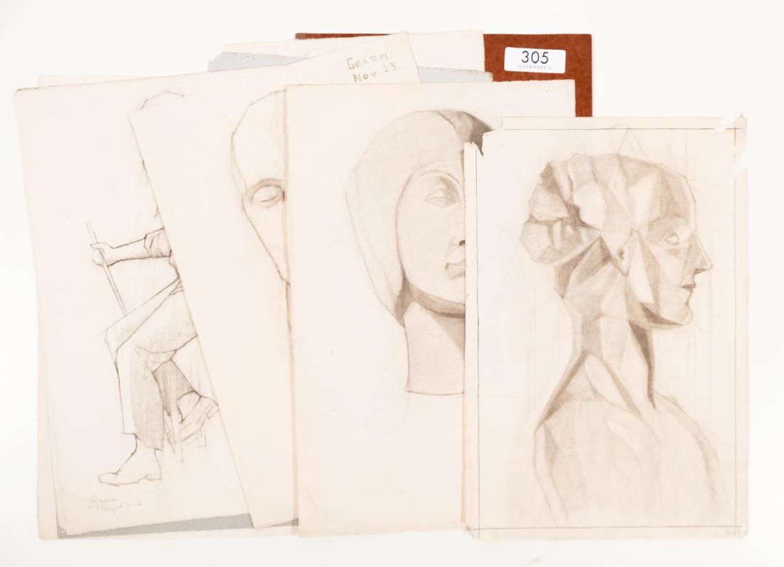 Stunning Portfolio of Cubist Portraits (11): Portfolio contains the work of H.V Gearn. 11 works in total. 19" x 12" This is an unreserved auction with no minimums. This is an online only sale. Items may be viewed upon appointment in New York Cit