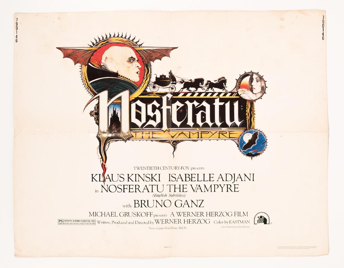 "Nosferatu" Movie Poster: From the 1929 film based on the story by Bram Stoker International origin, 42" x 28" This is an unreserved auction with no minimums. This is an online only sale. Items may be viewed upon appointment i